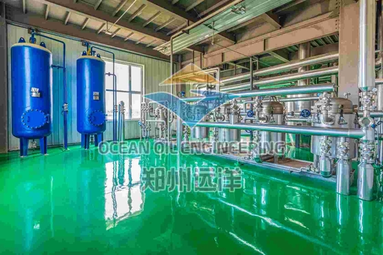 PLC 제어 식유 정제 장비 200 - 500TPD 용량 ISO9001 인증